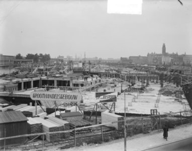 Groothandelsgebouw in aanbouw, Bestanddeelnr 903-6598
