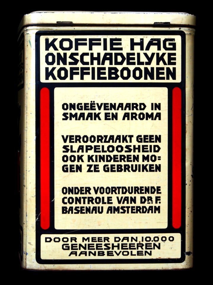 Groot wit blik van NV Koffie Hag Mij Amsterdam, foto 4