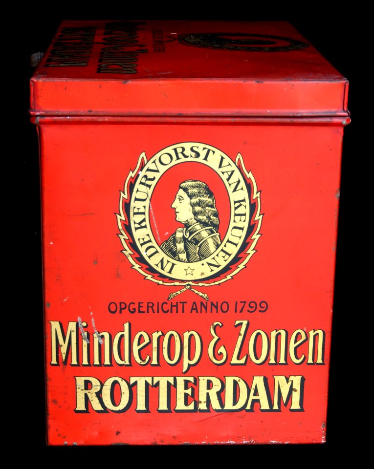 Groot rood Minderops Keurvorst Koffie en Thee blik, foto4