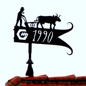 Großzschocher, Windfahne, Pflug, 1