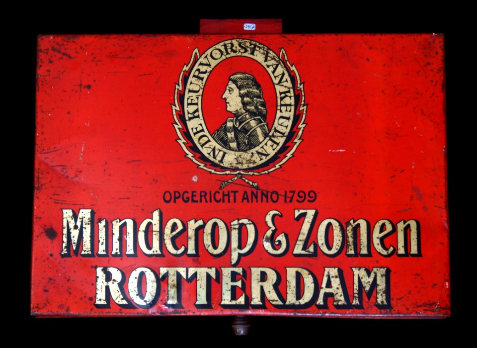 Groot rood Minderops Keurvorst Koffie en Thee blik, foto2
