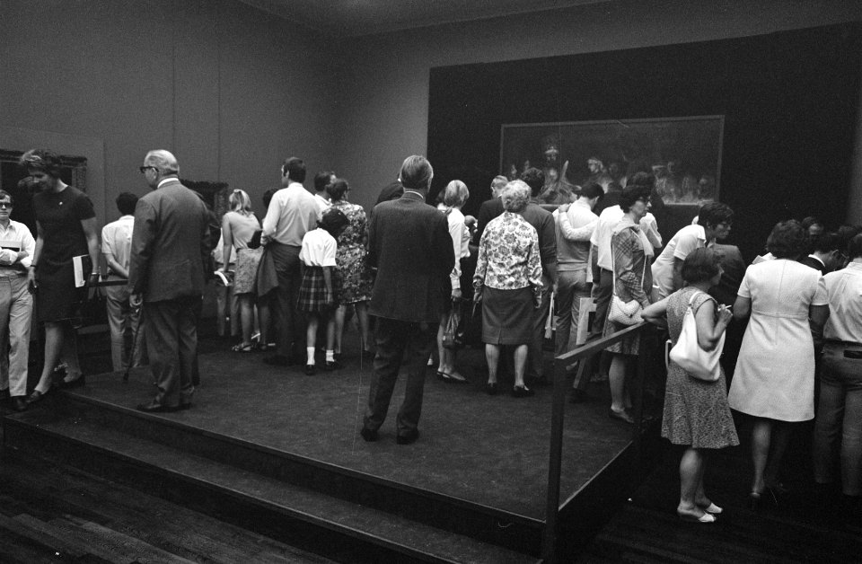 Grote drukte bij Rembrandttentoonstelling in Rijksmuseum Amsterdam, Bestanddeelnr 922-7882