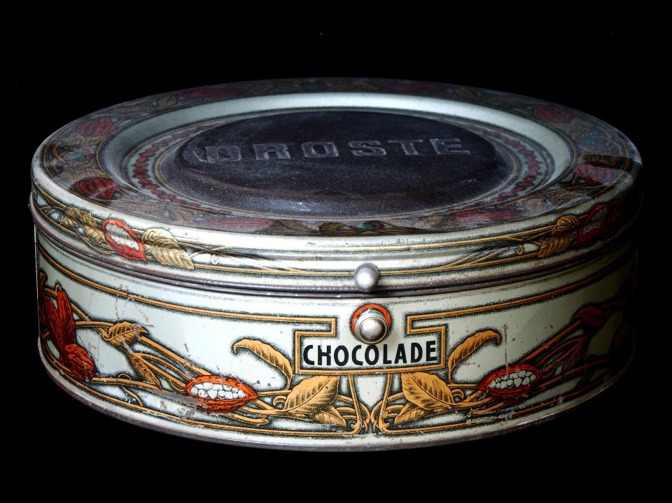 Groot rond Droste chocolade blik, foto2