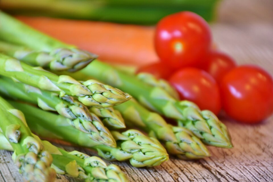 Tomatoes asparagus time healthy