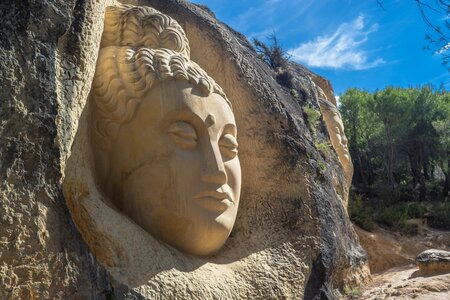 Buddha carving portrait
