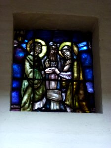 Groesbeek (NL) De Horst, Goddelijk Hart van Jezuskerk glasinloodraam (05)