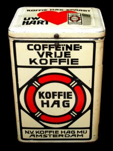 Groot wit blik van NV Koffie Hag Mij Amsterdam, foto 1