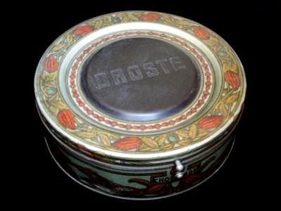 Groot rond Droste chocolade blik, foto4