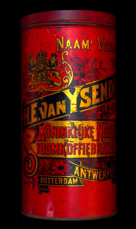 Groot rood Van IJsendijk Koffie en Thee blik, foto2
