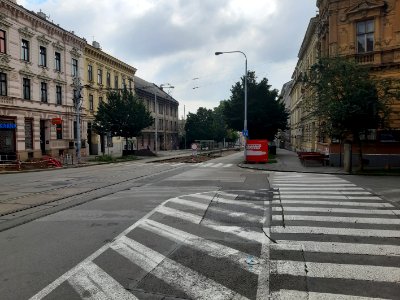 Grohova - tramvajové kolejiště 20200719 115126