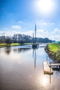 Sail ship sun