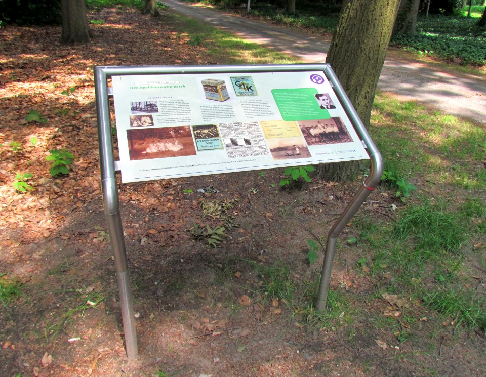 Het Apeldoornsche Bosch, informatiepaneel Sarah-Hoeve