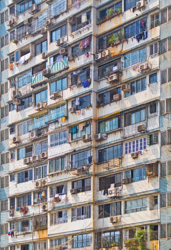 Apartment block poverty india