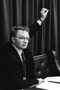 Het bestuur van de Centrumpartij heeft Janmaat uit de partij gezet Janmaat in d, Bestanddeelnr 933-1185
