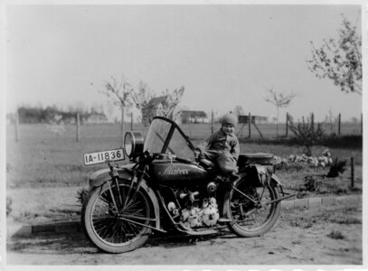 Old motorcycle 750 cc 2 cylinder photo