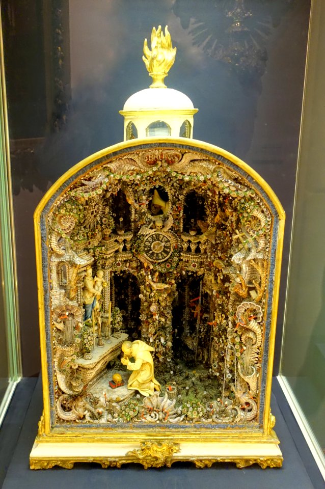 Hermitage of Saint Bruno, Astheim Charterhouse, 1750-1800, wood, shells, mother of pearl, coral, glass, etc. - Mainfränkisches Museum - Würzburg, Germany - DSC04913