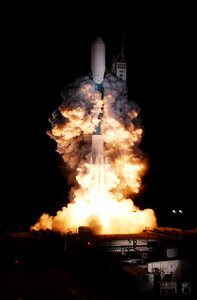 Clouds rocket launch pad photo