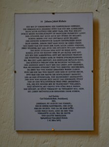 Herrenberg, Stiftskirche, Epitaph Johann Jakob Köhnle, Transkript