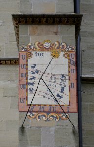 Herrenberg, Stiftskirche, Sonnenuhr