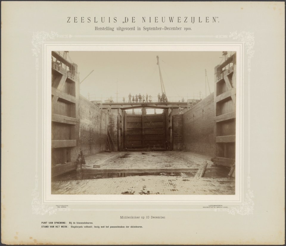 Herstelling uitgevoerd in september-december 1900. Middenkoker. Punt van opnemin, Bestanddeelnr 295