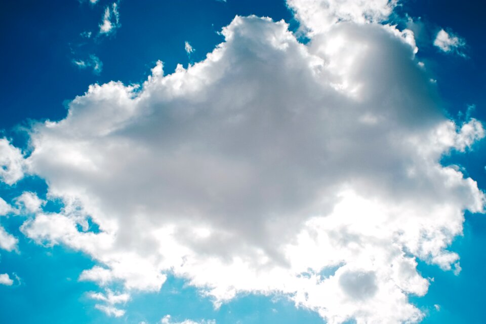 Blue blue sky clouds nature photo