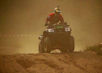 Motocross dust atv
