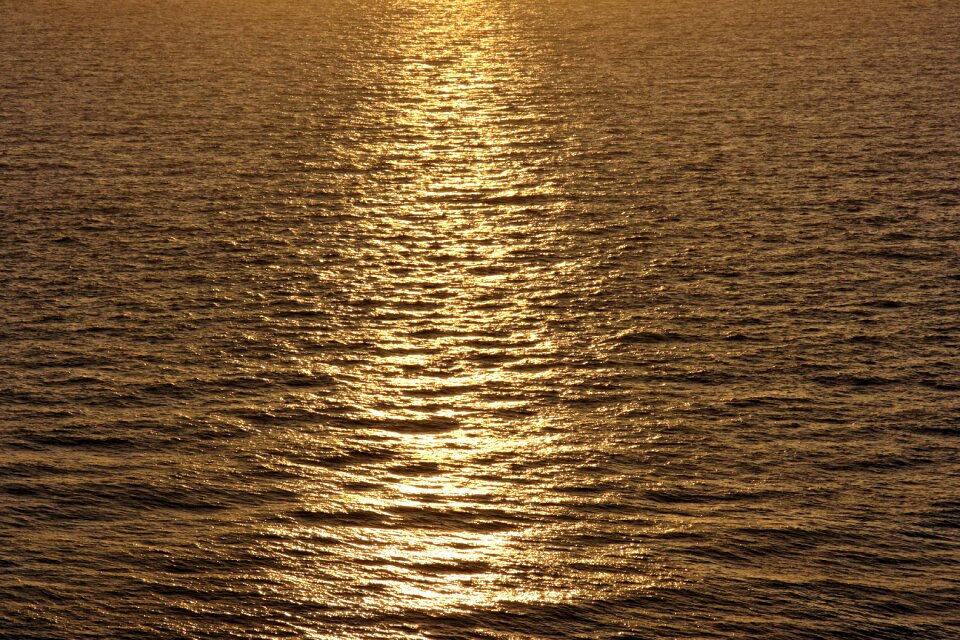 Ocean sunset calm