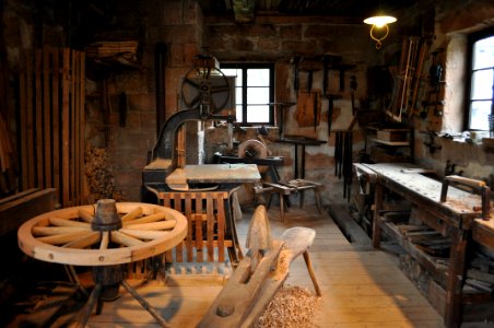 Hessenpark, Stellmacherwerkstatt aus Münchhausen, Innenansicht