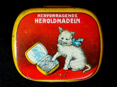 Hervorragende HeroldNadeln blechdose, gramophone needles tin
