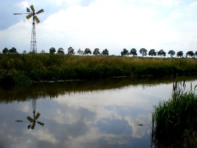 Hertogswetering, petit moulin de drainage à hauteur de Berghem