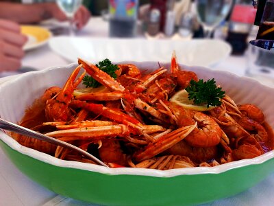 Seafood shrimp cooking