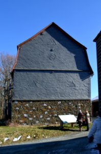 Hessenpark, Stallscheune aus Hofen, Seite