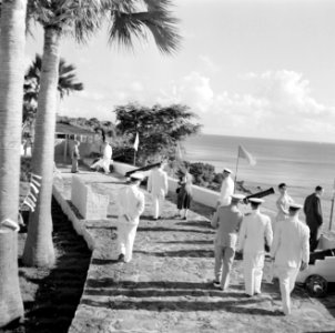 Het koninklijk paar op Fort Oranje in Oranjestad op Sint Eustatius, Bestanddeelnr 252-4031