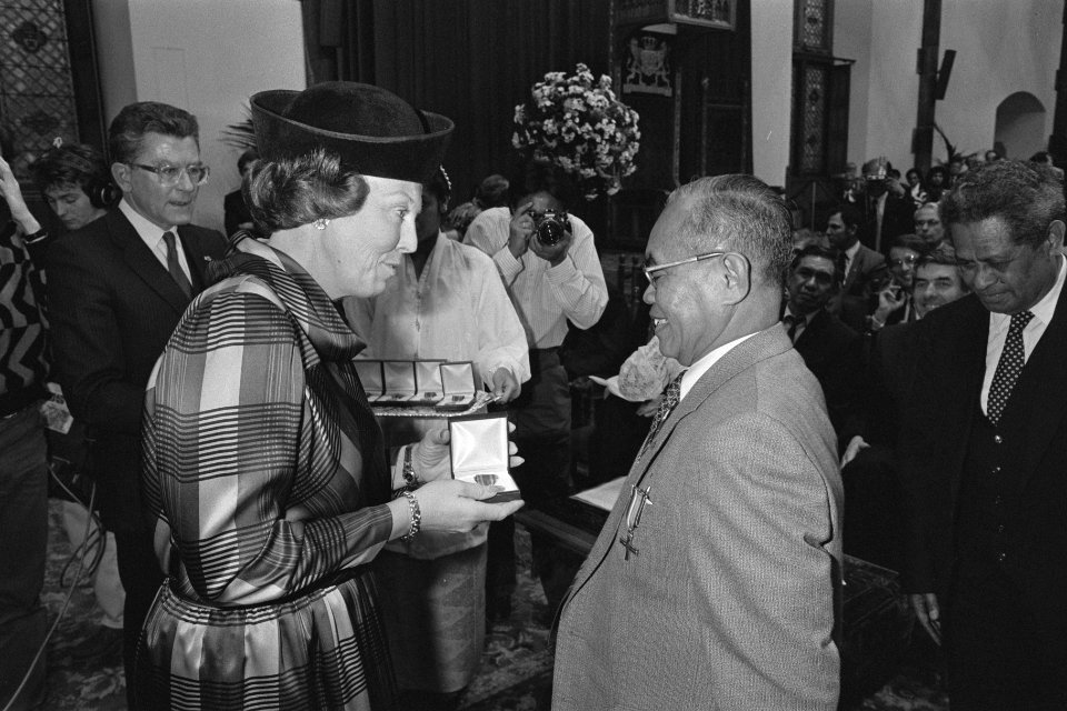 Herdenkingsbijeenkomst t.g.v. 35-jarig aanwezigheid Molukk in Nederland Koningi, Bestanddeelnr 933-8245