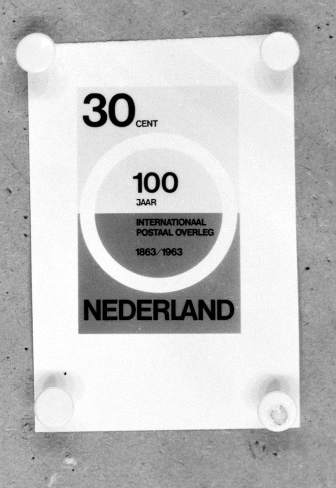 Herdenkingszegel Postaal Overleg 1863 Parijs, Bestanddeelnr 915-0522