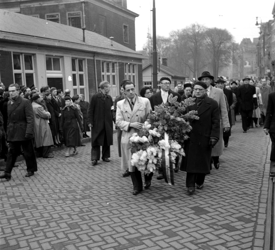 Herdenking februari-staking Amsterdam (herdenking Commandanten), Bestanddeelnr 904-9843