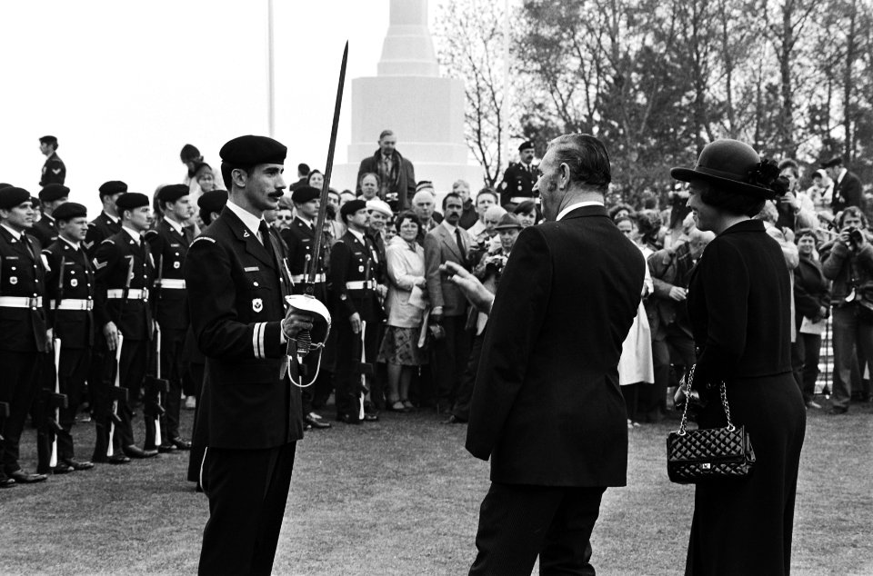 Herdenkingsplechtigheid op de Canadese erebegraafplaats in Groesbeek Midden dhr, Bestanddeelnr 930-8172