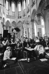 Herdenkingsbijeenkomst ter nagedachtenis van de in San Salvador vermoorde aartsb, Bestanddeelnr 932-0721