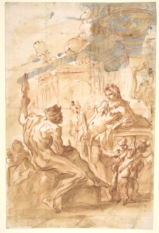 Hercules and Omphale by Gaspare Diziani