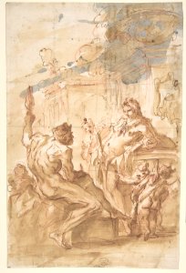 Hercules and Omphale by Gaspare Diziani