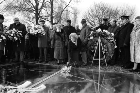Herdenking van de bevrijding van kampen Auschwitz en Birkenau op de Nieuwe Ooste, Bestanddeelnr 931-9297
