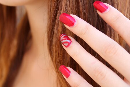 Manicure polish nail photo