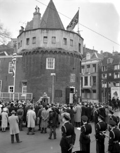 Henry Hudsonherdenking , onthulling van een gedenkplaat in de Schreierstoren, wa, Bestanddeelnr 910-2741