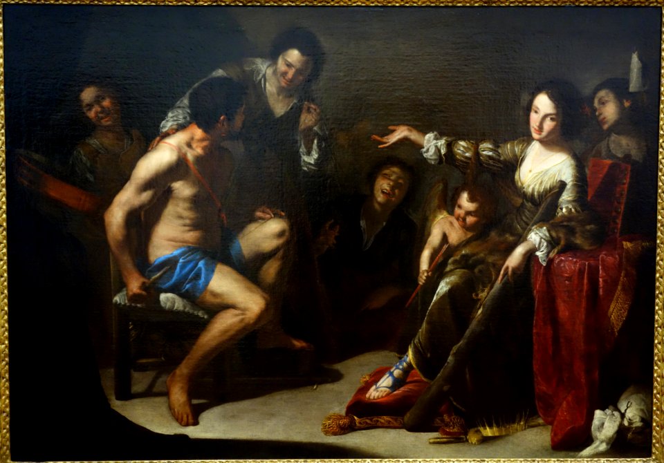 Hercules and Omphale by Bernardo Cavallino, c. 1640, oil on canvas - National Museum of Western Art, Tokyo - DSC08201