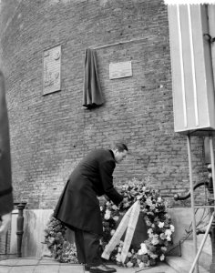 Henry Hudsonherdenking , onthulling van een gedenkplaat in de Schreierstoren, wa, Bestanddeelnr 910-2746