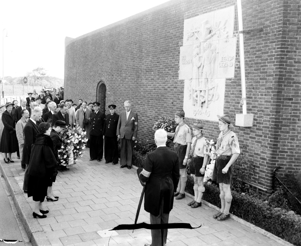 Herdenking dodencel 601 Oranjehotel Scheveningen Mej mr M Geldens , secr , Bestanddeelnr 908-0341