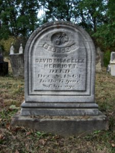 Herriott (George B.), Bethany Cemetery, 2015-10-09, 01
