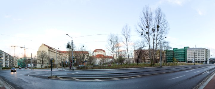 Hertha-Lindner-Straße - Panorama Blick Richtung Postplatz