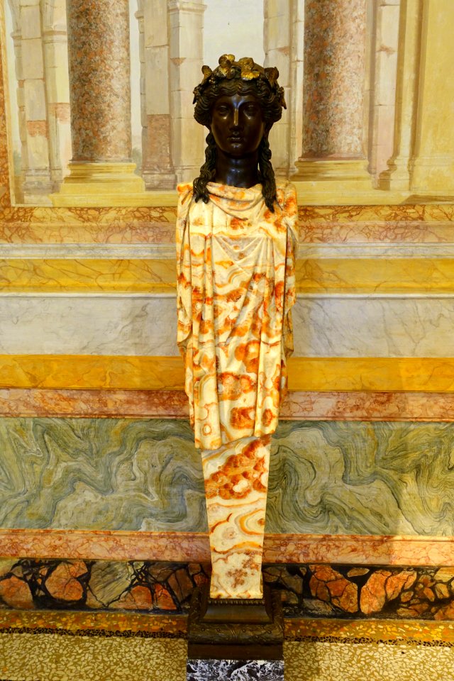 Herm of Bacchus by Luigi Valadier, 1773, bronze, alabaster - Galleria Borghese - Rome, Italy - DSC04982