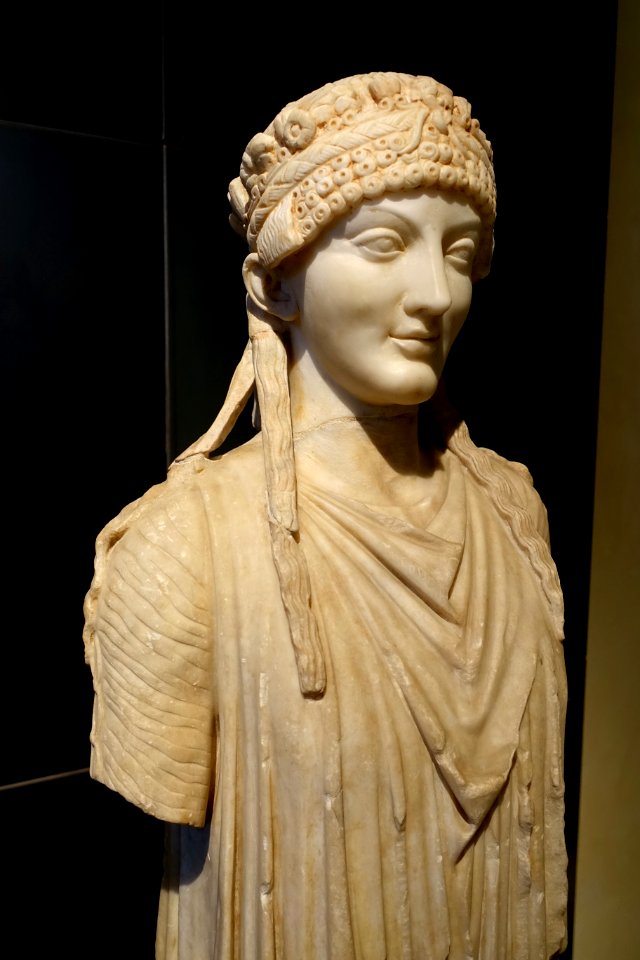 Herm of a Caryatid, M.C. inv. 1096, Roman, Augustan era, marble, detail - Musei Capitolini - Rome, Italy - DSC05869